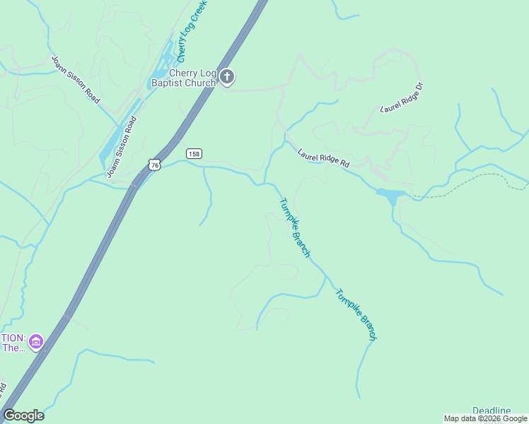 map of restaurants, bars, coffee shops, grocery stores, and more near 626 Laurel Creek Trail in Blue Ridge