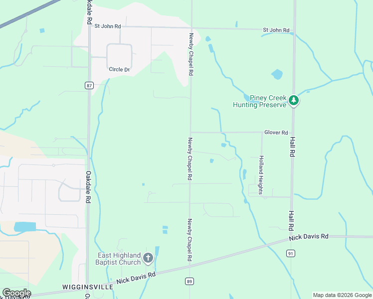 map of restaurants, bars, coffee shops, grocery stores, and more near 17400 Newby Chapel Road in Athens