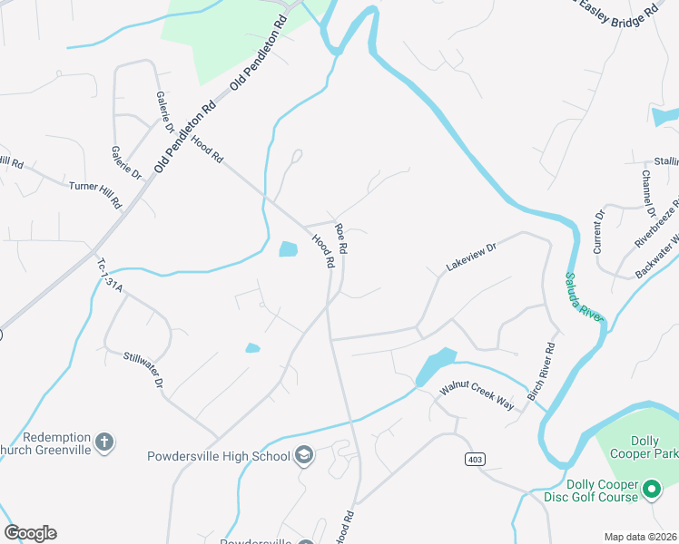 map of restaurants, bars, coffee shops, grocery stores, and more near 609 Roe Road in Greenville
