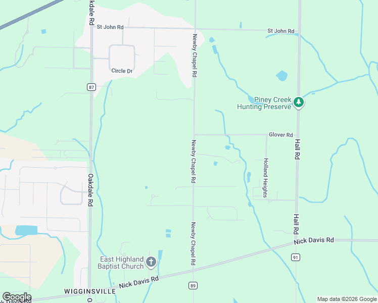 map of restaurants, bars, coffee shops, grocery stores, and more near 17400 Newby Chapel Road in Athens