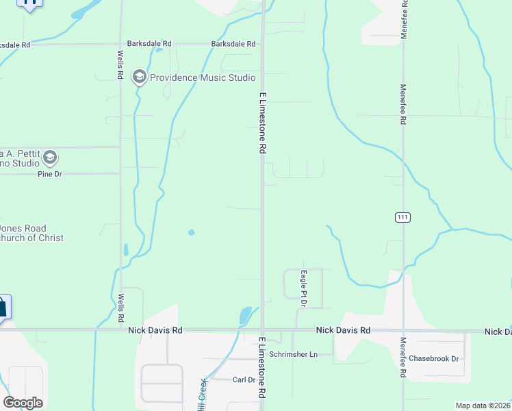 map of restaurants, bars, coffee shops, grocery stores, and more near 17415 East Limestone Road in Athens