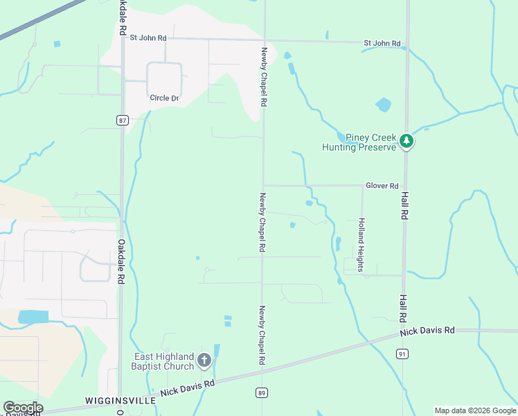 map of restaurants, bars, coffee shops, grocery stores, and more near 17400 Newby Chapel Road in Athens