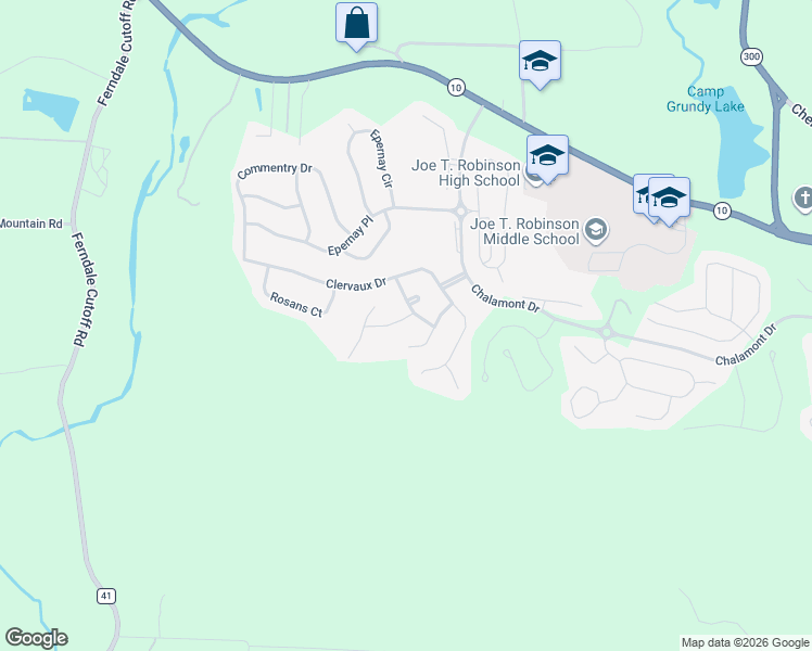 map of restaurants, bars, coffee shops, grocery stores, and more near 109 Chalamont Cove in Little Rock