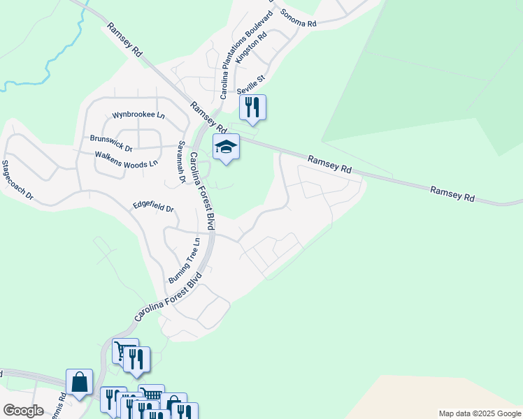 map of restaurants, bars, coffee shops, grocery stores, and more near 2013 W.T. Whitehead Drive in Jacksonville