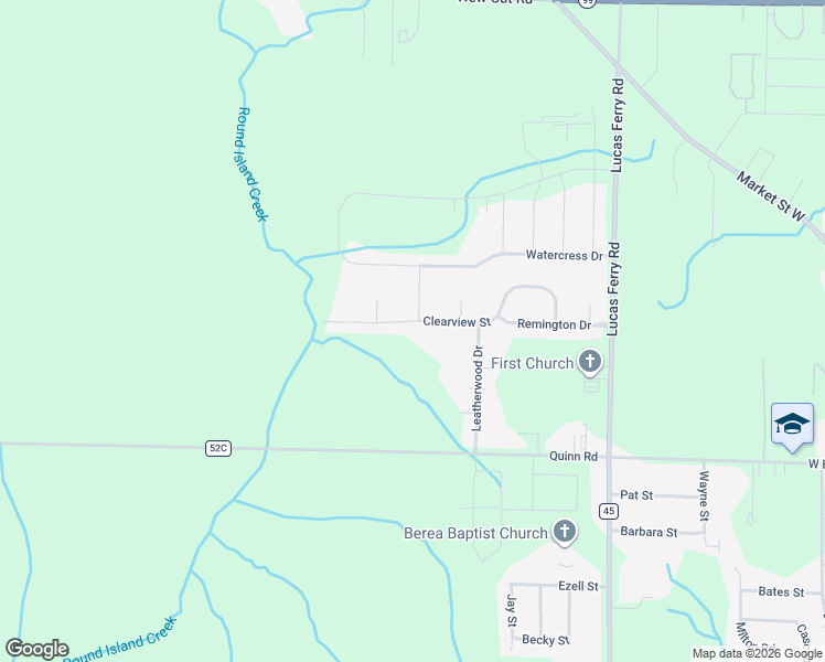 map of restaurants, bars, coffee shops, grocery stores, and more near 17522 Clearview Street in Athens