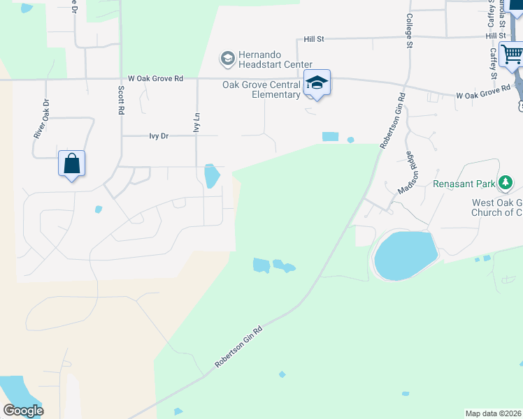 map of restaurants, bars, coffee shops, grocery stores, and more near in Hernando