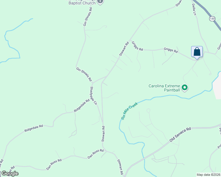 map of restaurants, bars, coffee shops, grocery stores, and more near 433 Stewart Road in Six Mile