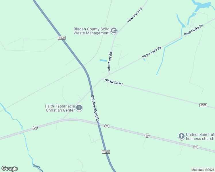 map of restaurants, bars, coffee shops, grocery stores, and more near 2609 Old Nc 20 Road in Saint Pauls
