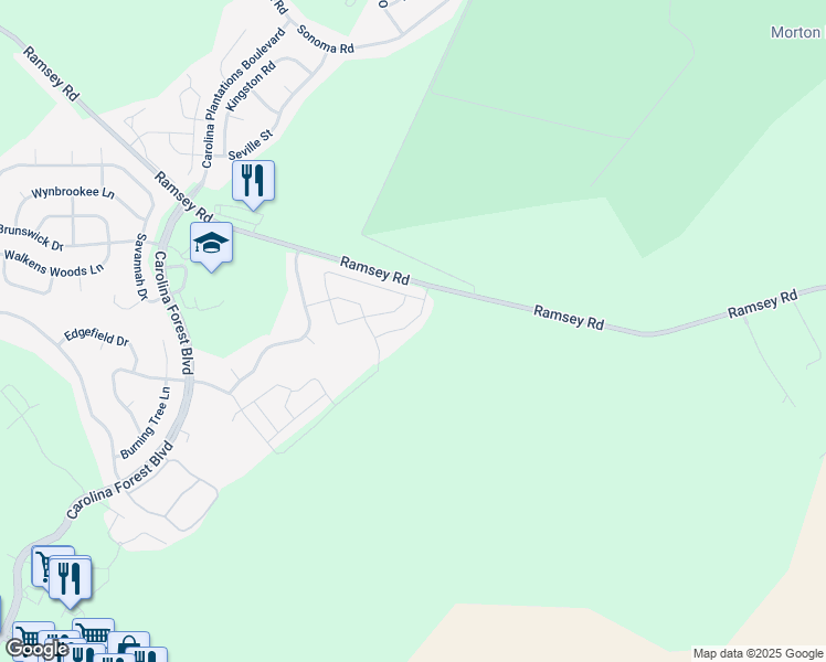 map of restaurants, bars, coffee shops, grocery stores, and more near 126 Waterstone Lane in Jacksonville