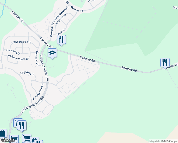 map of restaurants, bars, coffee shops, grocery stores, and more near 134 Waterstone Lane in Jacksonville