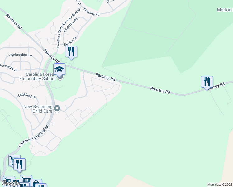 map of restaurants, bars, coffee shops, grocery stores, and more near 121 Waterstone Lane in Jacksonville