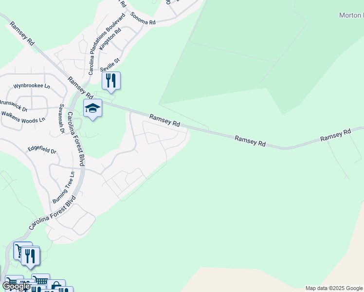 map of restaurants, bars, coffee shops, grocery stores, and more near 121 Waterstone Lane in Jacksonville
