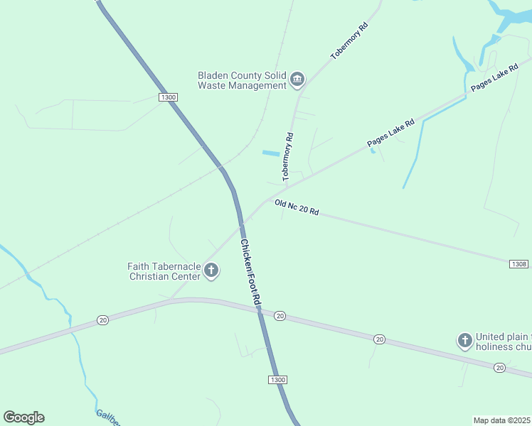 map of restaurants, bars, coffee shops, grocery stores, and more near 2609 Old Nc 20 Road in Saint Pauls