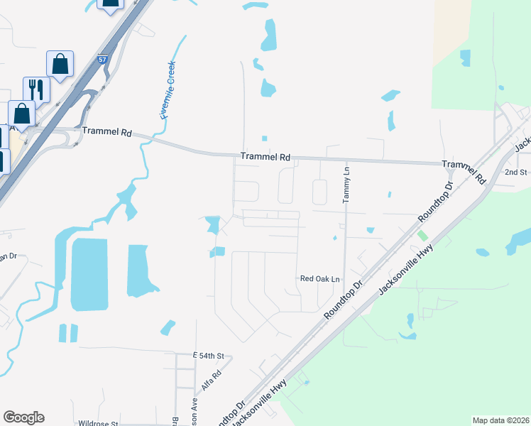 map of restaurants, bars, coffee shops, grocery stores, and more near 6524 Ridgemist Lane in North Little Rock