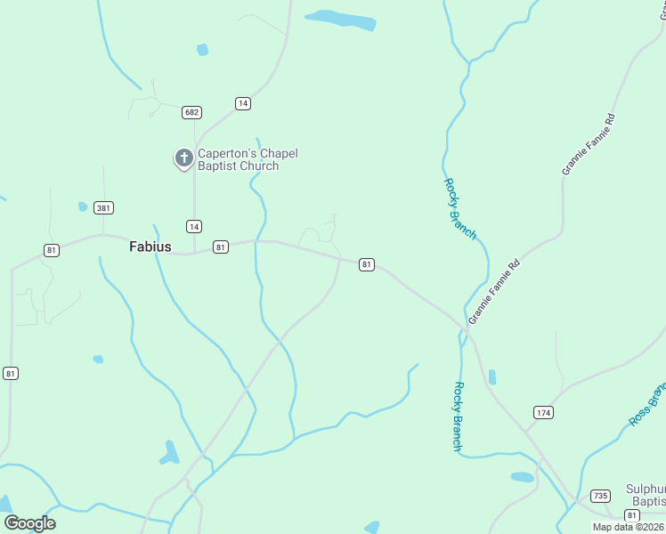 map of restaurants, bars, coffee shops, grocery stores, and more near 3450 County Road 81 in Flat Rock