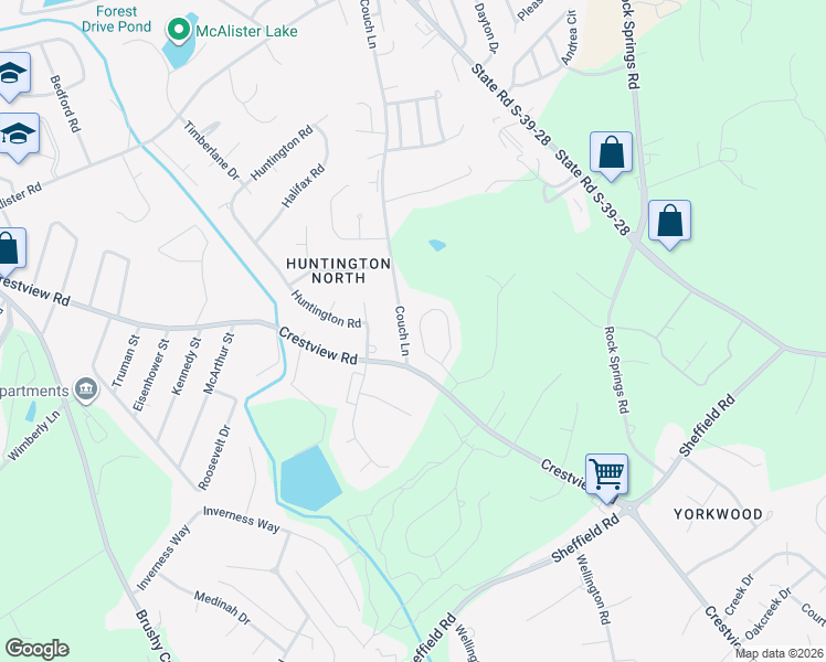 map of restaurants, bars, coffee shops, grocery stores, and more near 225 Chickadee Trail in Easley