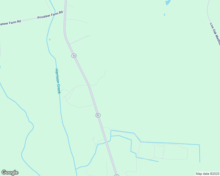 map of restaurants, bars, coffee shops, grocery stores, and more near 14730 North Carolina 53 in White Oak