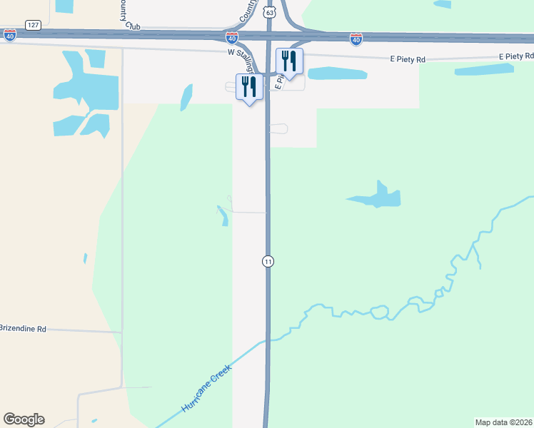 map of restaurants, bars, coffee shops, grocery stores, and more near 2802 East Saddle Creek Lane in Hazen