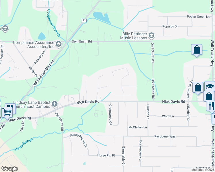 map of restaurants, bars, coffee shops, grocery stores, and more near 109 Stonebend Circle in Harvest