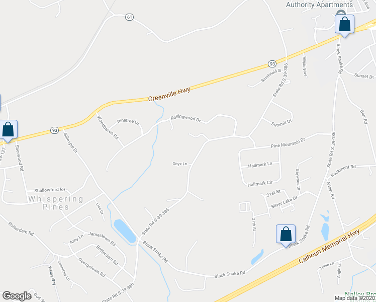 map of restaurants, bars, coffee shops, grocery stores, and more near 644 Smith Grove Road in Easley