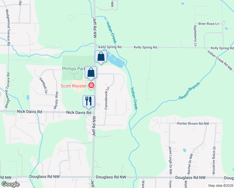 map of restaurants, bars, coffee shops, grocery stores, and more near 140 Springview Lane in Huntsville