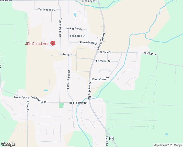 map of restaurants, bars, coffee shops, grocery stores, and more near 4585 Maysville Road in New Market