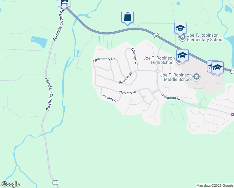 map of restaurants, bars, coffee shops, grocery stores, and more near 85 Clervaux Drive in Little Rock
