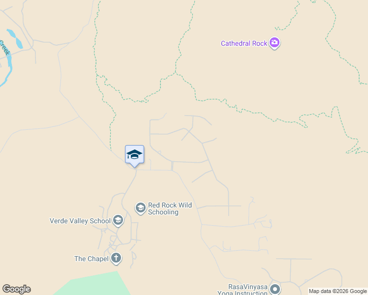 map of restaurants, bars, coffee shops, grocery stores, and more near 45 Deerfield Road in Sedona