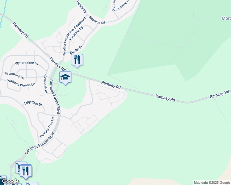 map of restaurants, bars, coffee shops, grocery stores, and more near 217 Caldwell Loop in Jacksonville
