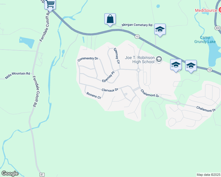 map of restaurants, bars, coffee shops, grocery stores, and more near 75 Clervaux Drive in Little Rock