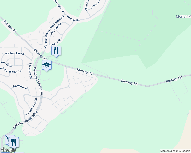 map of restaurants, bars, coffee shops, grocery stores, and more near 100 Caldwell Loop in Jacksonville
