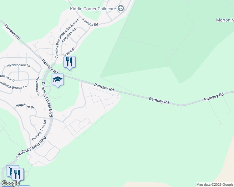 map of restaurants, bars, coffee shops, grocery stores, and more near 126 Waterstone Lane in Jacksonville