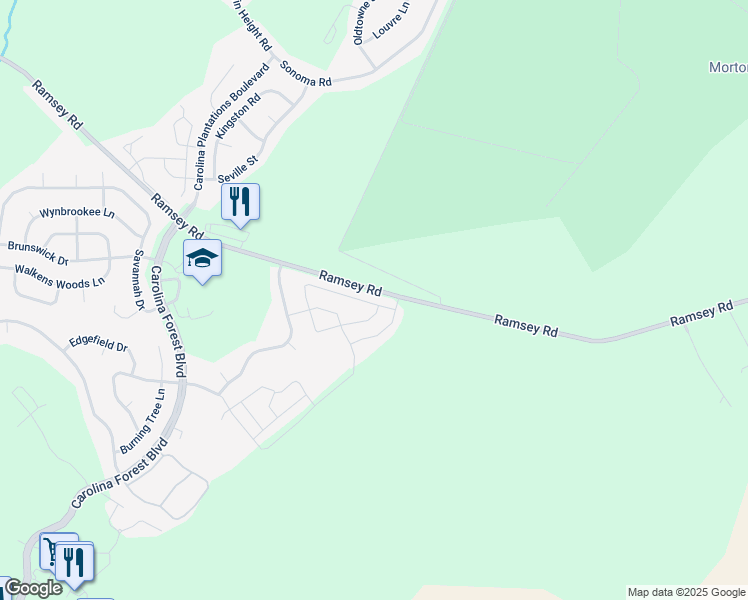 map of restaurants, bars, coffee shops, grocery stores, and more near 218 Caldwell Loop in Jacksonville