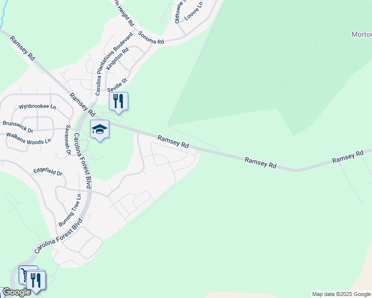map of restaurants, bars, coffee shops, grocery stores, and more near 126 Waterstone Lane in Jacksonville