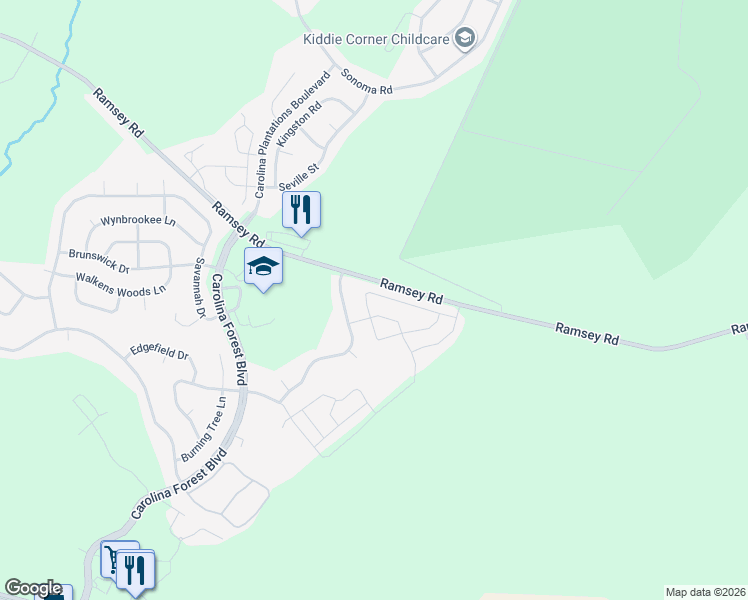 map of restaurants, bars, coffee shops, grocery stores, and more near 277 Caldwell Loop in Jacksonville