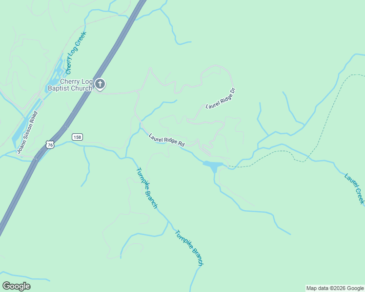 map of restaurants, bars, coffee shops, grocery stores, and more near 75 Laurel Creek Road in Blue Ridge