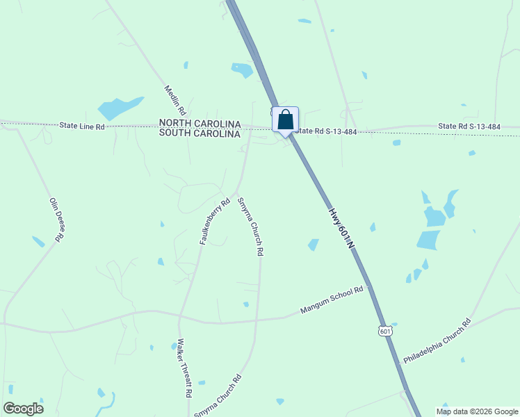 map of restaurants, bars, coffee shops, grocery stores, and more near 197 Faulkenberry Road in Pageland