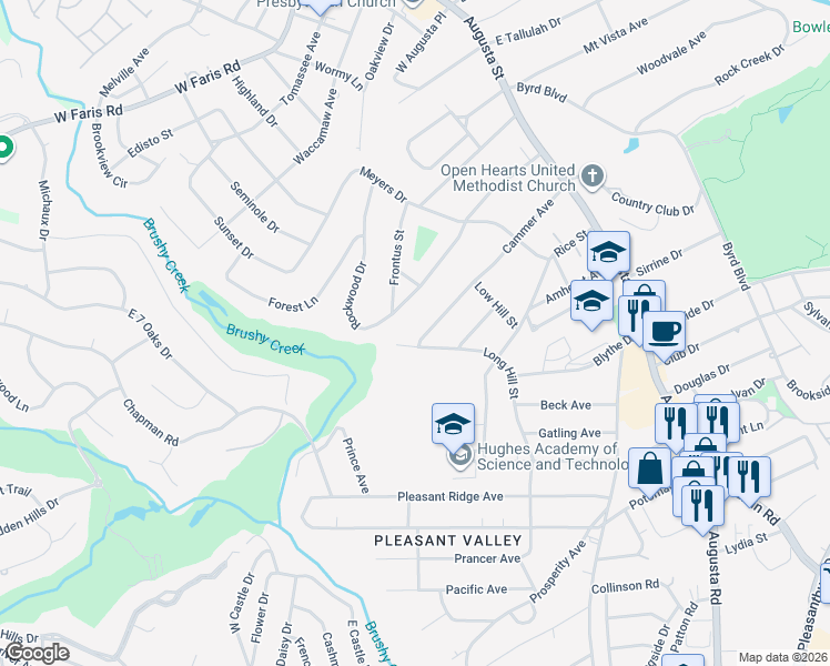 map of restaurants, bars, coffee shops, grocery stores, and more near 224 Cammer Avenue in Greenville