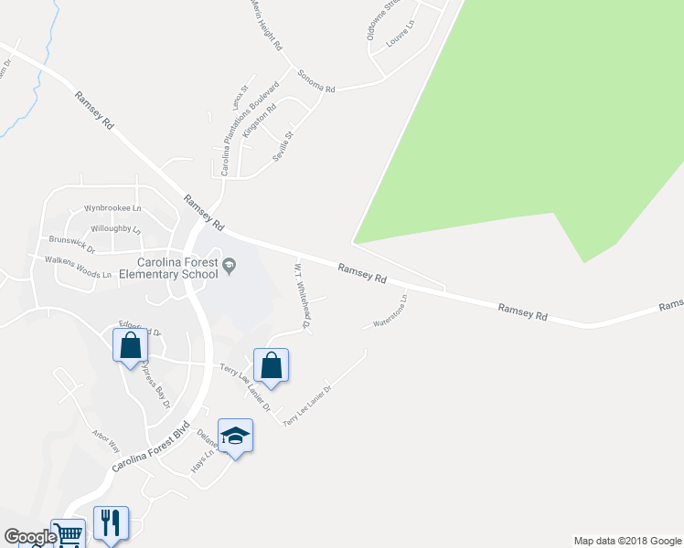 map of restaurants, bars, coffee shops, grocery stores, and more near 262 Caldwell Loop in Jacksonville
