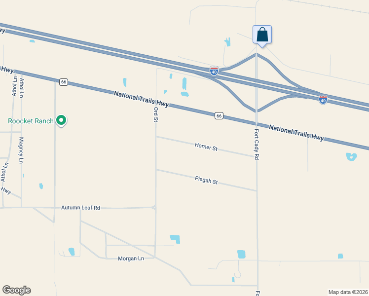map of restaurants, bars, coffee shops, grocery stores, and more near 47825 Horner Street in Newberry Springs