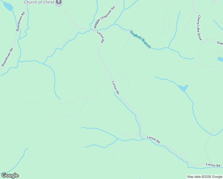 map of restaurants, bars, coffee shops, grocery stores, and more near 1643 Lucius Road in Cherry Log