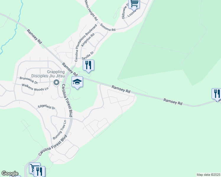 map of restaurants, bars, coffee shops, grocery stores, and more near 278 Caldwell Loop in Jacksonville
