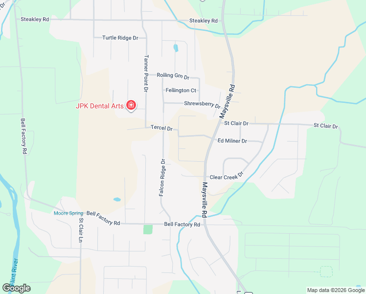 map of restaurants, bars, coffee shops, grocery stores, and more near 245 Falcon Ridge Drive in Huntsville
