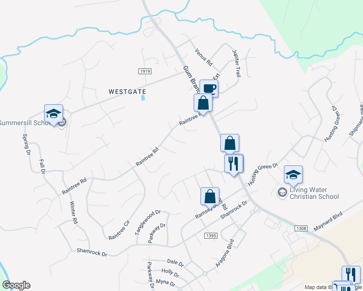 map of restaurants, bars, coffee shops, grocery stores, and more near 259 Bayberry Court in Jacksonville
