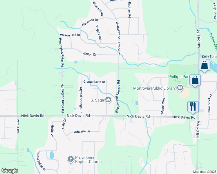 map of restaurants, bars, coffee shops, grocery stores, and more near 123 Summitridge Road in Madison