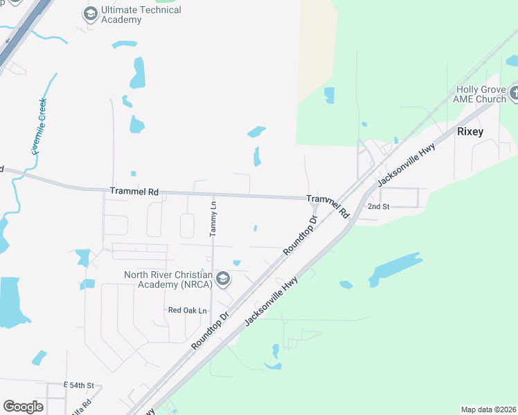 map of restaurants, bars, coffee shops, grocery stores, and more near 829 Trammel Road in North Little Rock