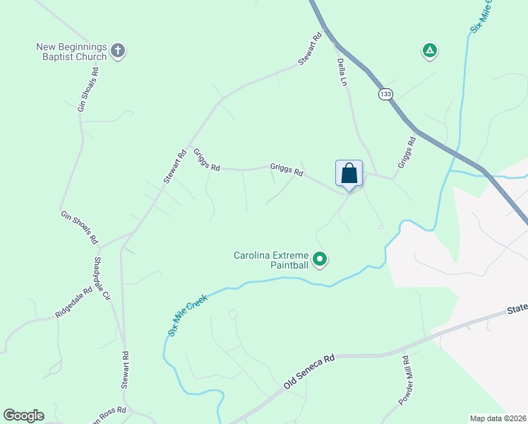 map of restaurants, bars, coffee shops, grocery stores, and more near 279 Griggs Road in Six Mile