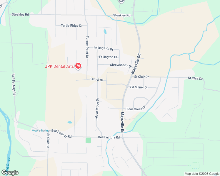 map of restaurants, bars, coffee shops, grocery stores, and more near 245 Falcon Ridge Drive in Huntsville