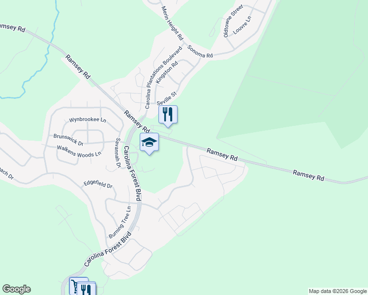 map of restaurants, bars, coffee shops, grocery stores, and more near 4012 W.T. Whitehead Drive in Jacksonville