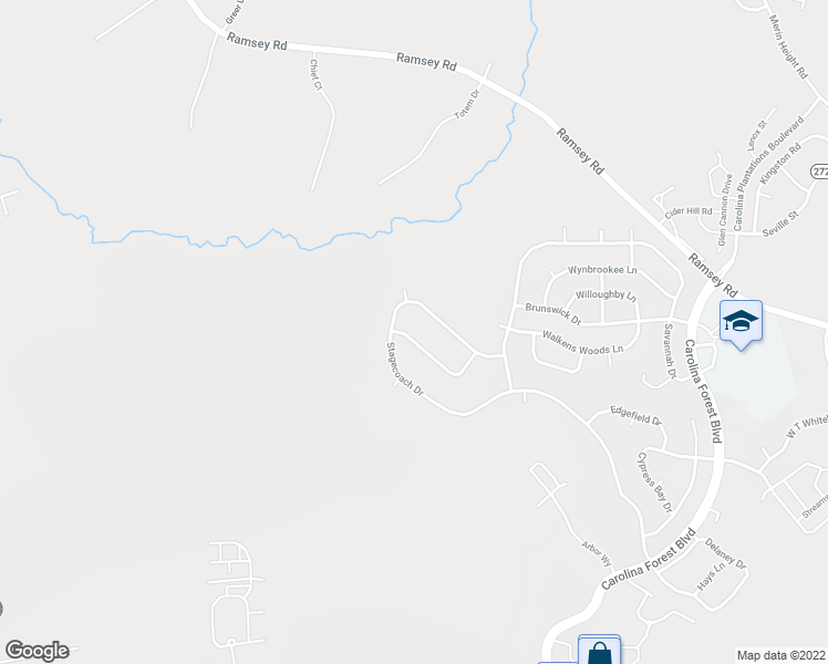 map of restaurants, bars, coffee shops, grocery stores, and more near 116 Hills Lorough Loop in Jacksonville